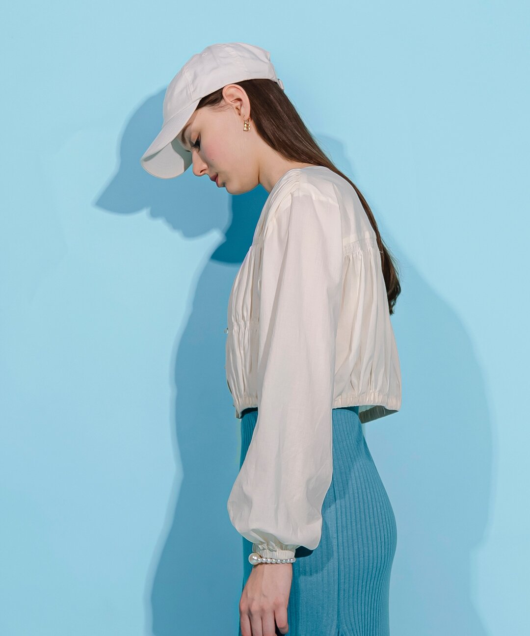 크로와상 블라우스_아이보리
