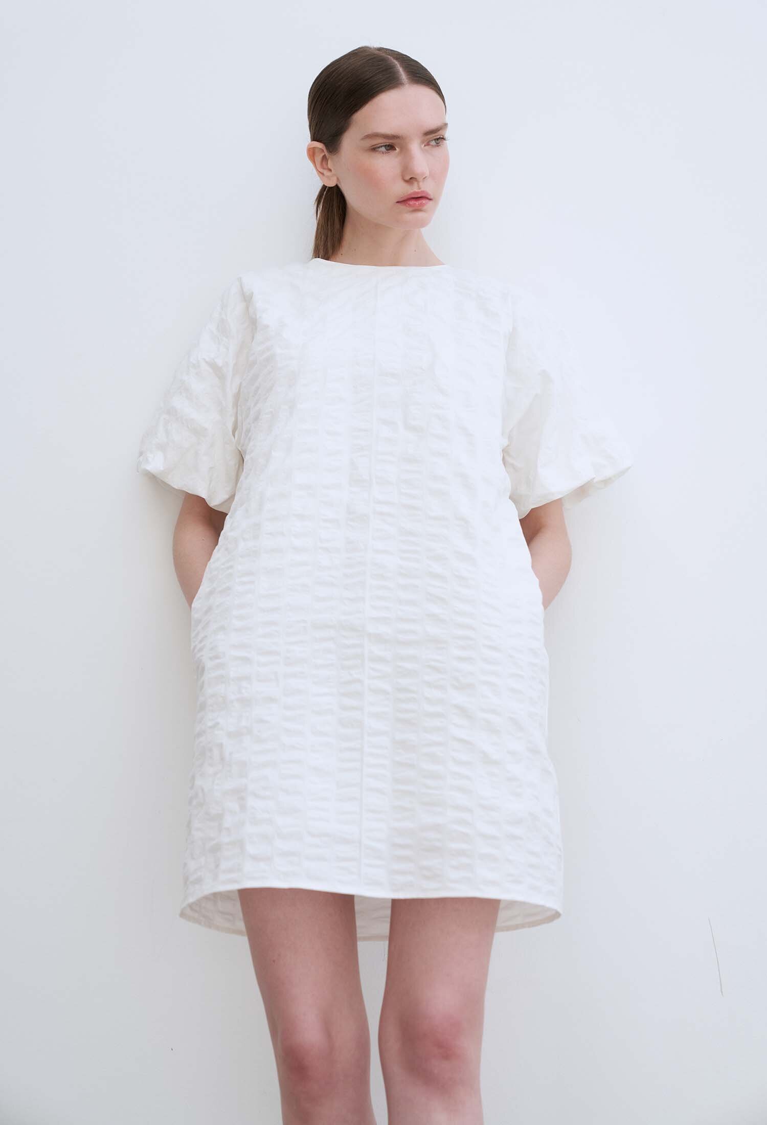 Ciel Seersucker Minidress (Off White)
