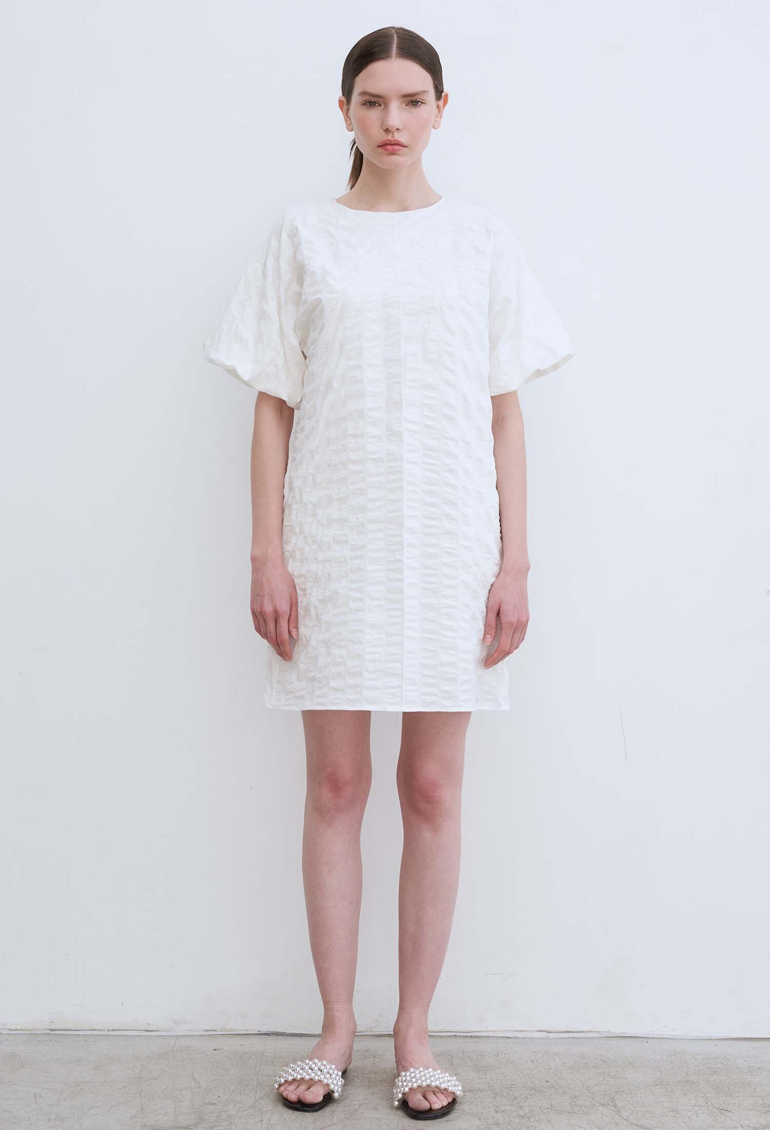 Ciel Seersucker Minidress (Off White)