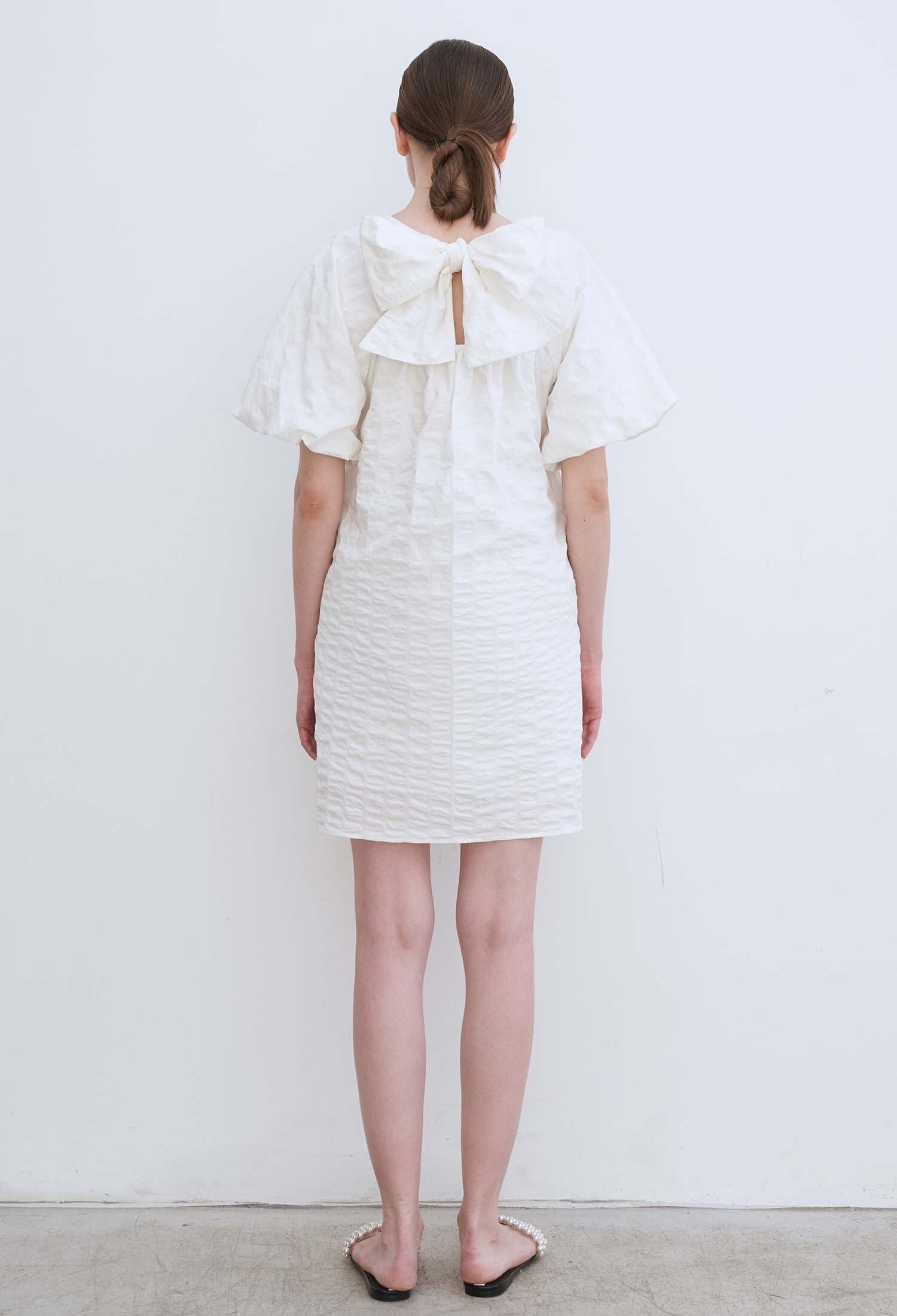 Ciel Seersucker Minidress (Off White)