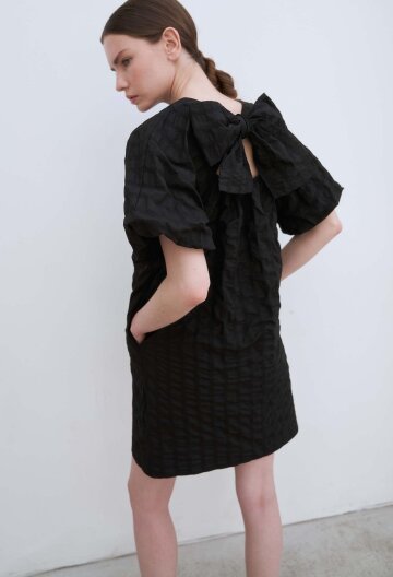 Ciel Seersucker Minidress (Black)