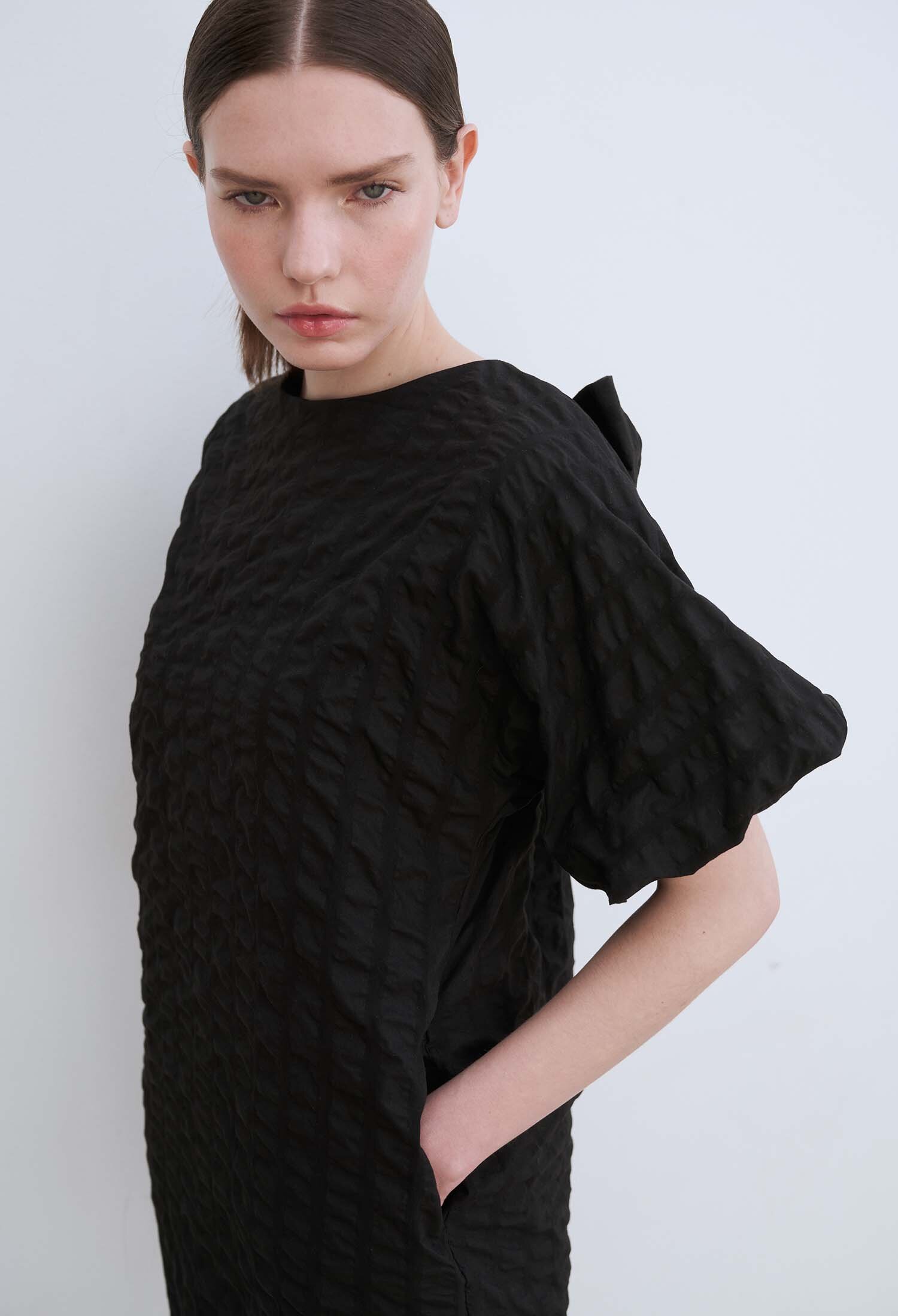 Ciel Seersucker Minidress (Black)