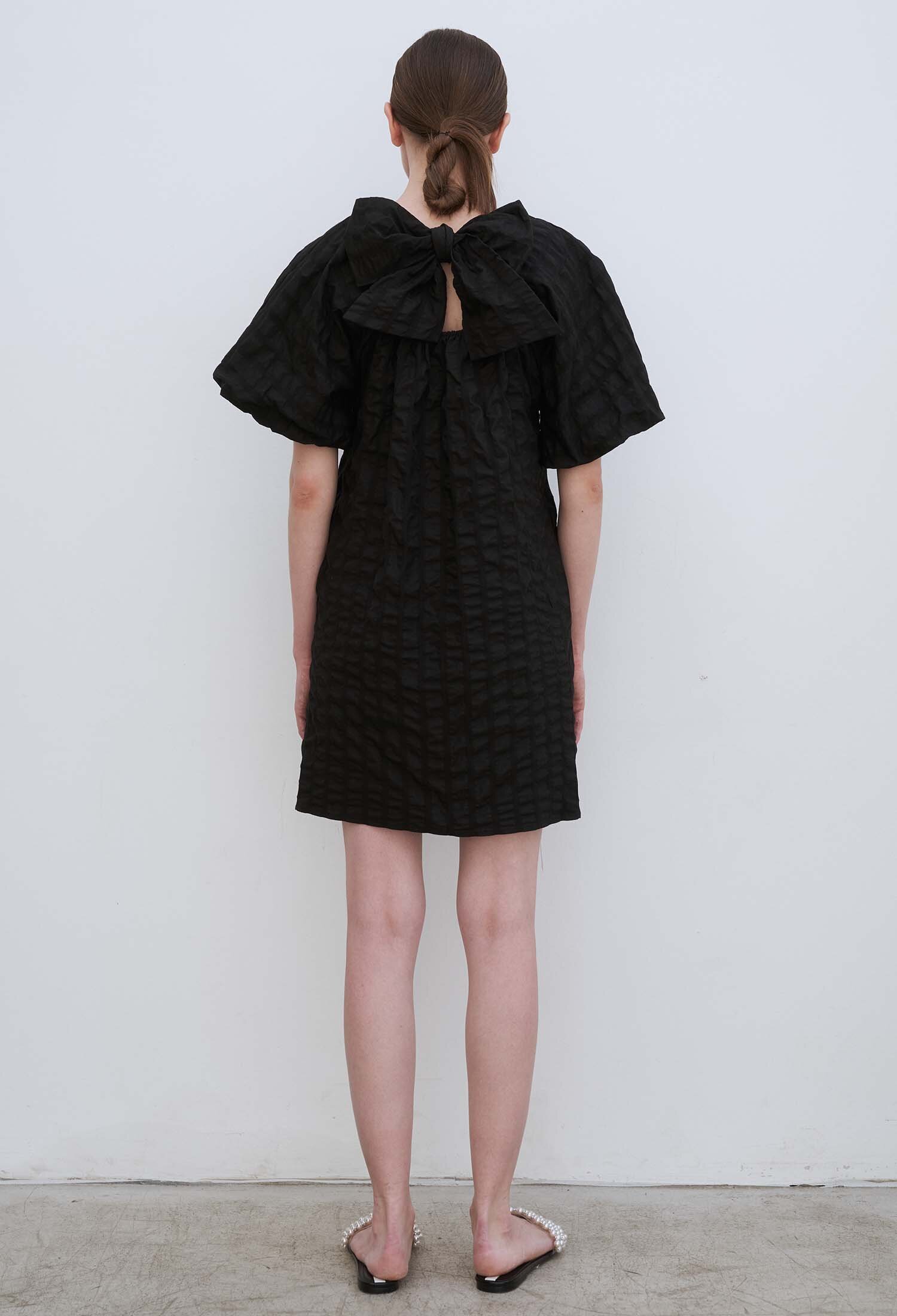 Ciel Seersucker Minidress (Black)