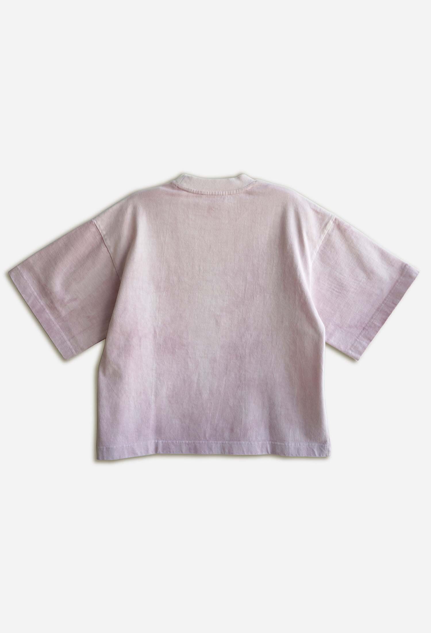 Kris Natural Dye Diamond Boxy Crop Tee (Purple)