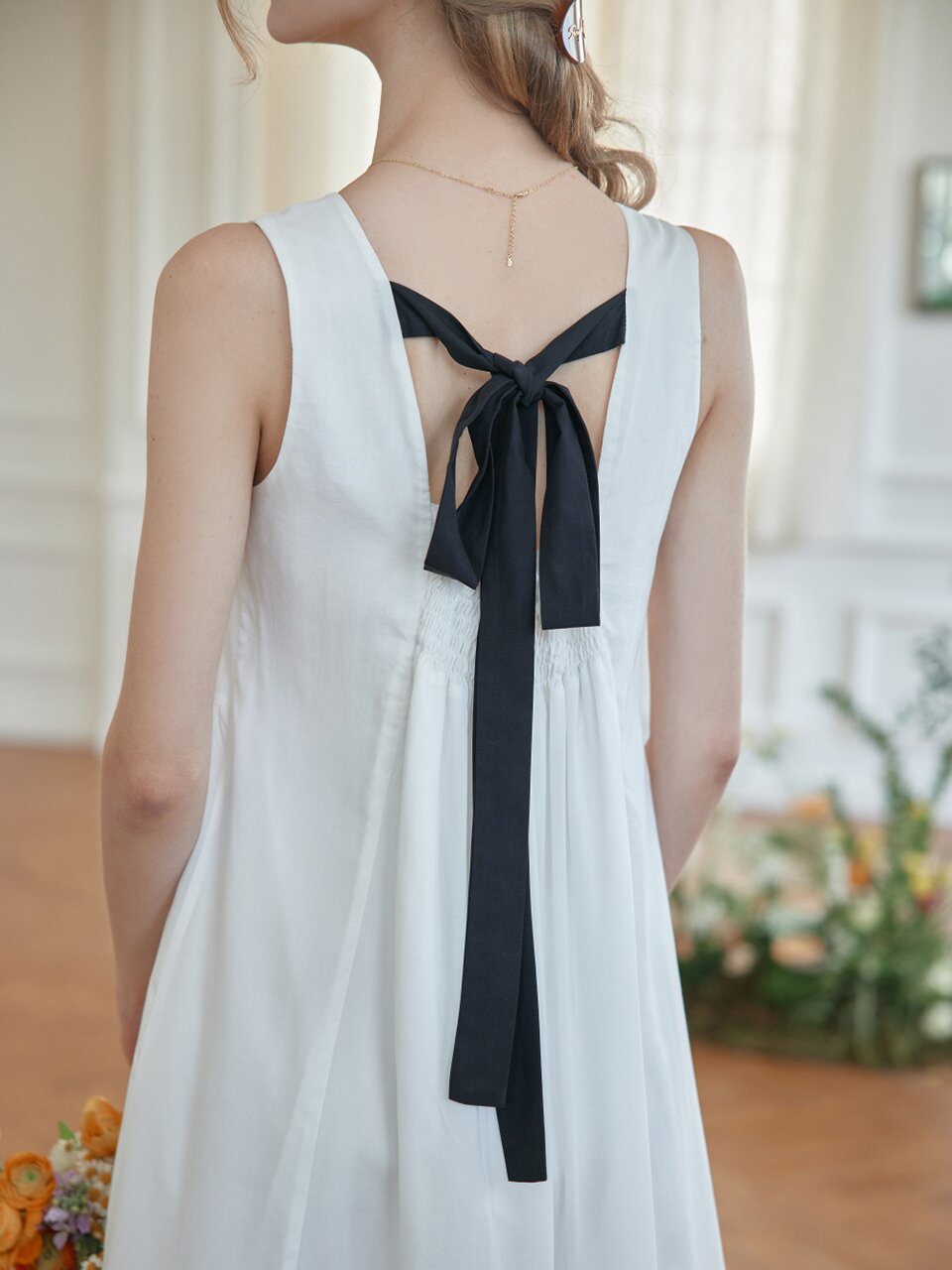 Alaia Sleeveless Midi Tiered Dress