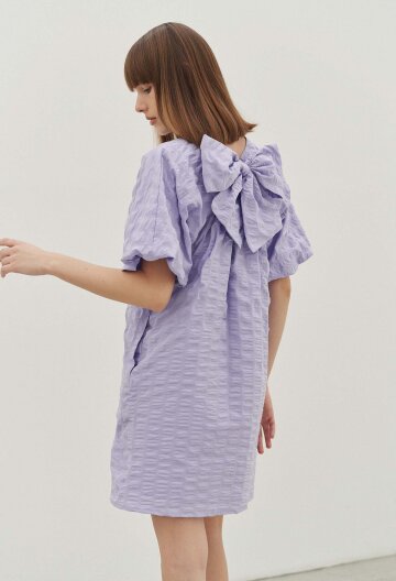 Ciel Seersucker Minidress (Soft Lilac)