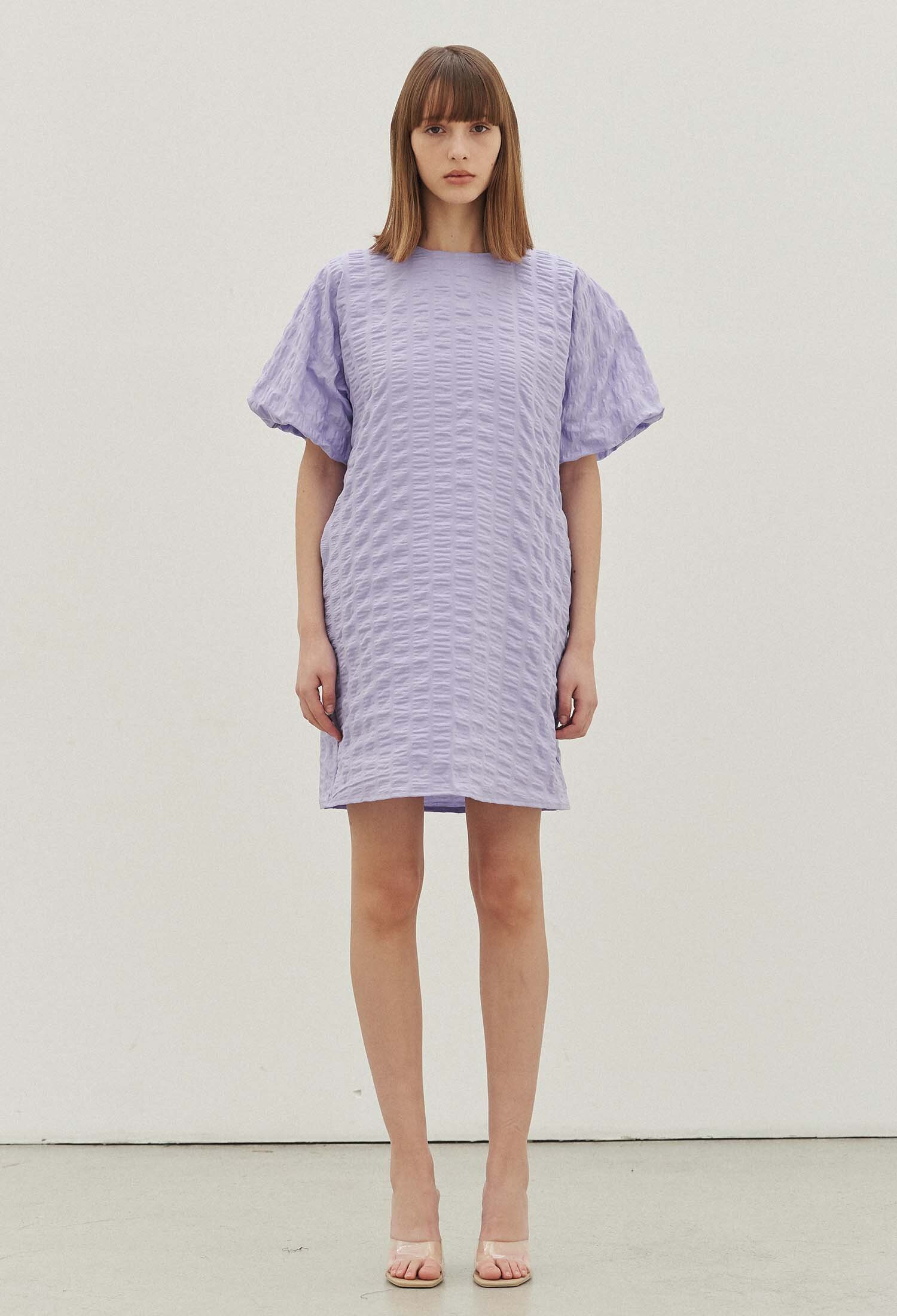 Ciel Seersucker Minidress (Soft Lilac)