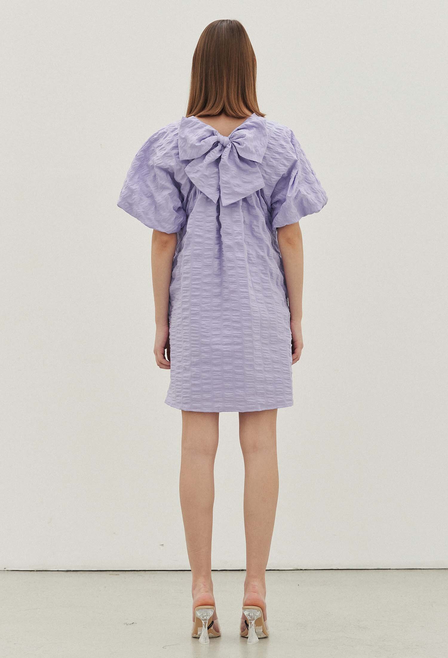 Ciel Seersucker Minidress (Soft Lilac)