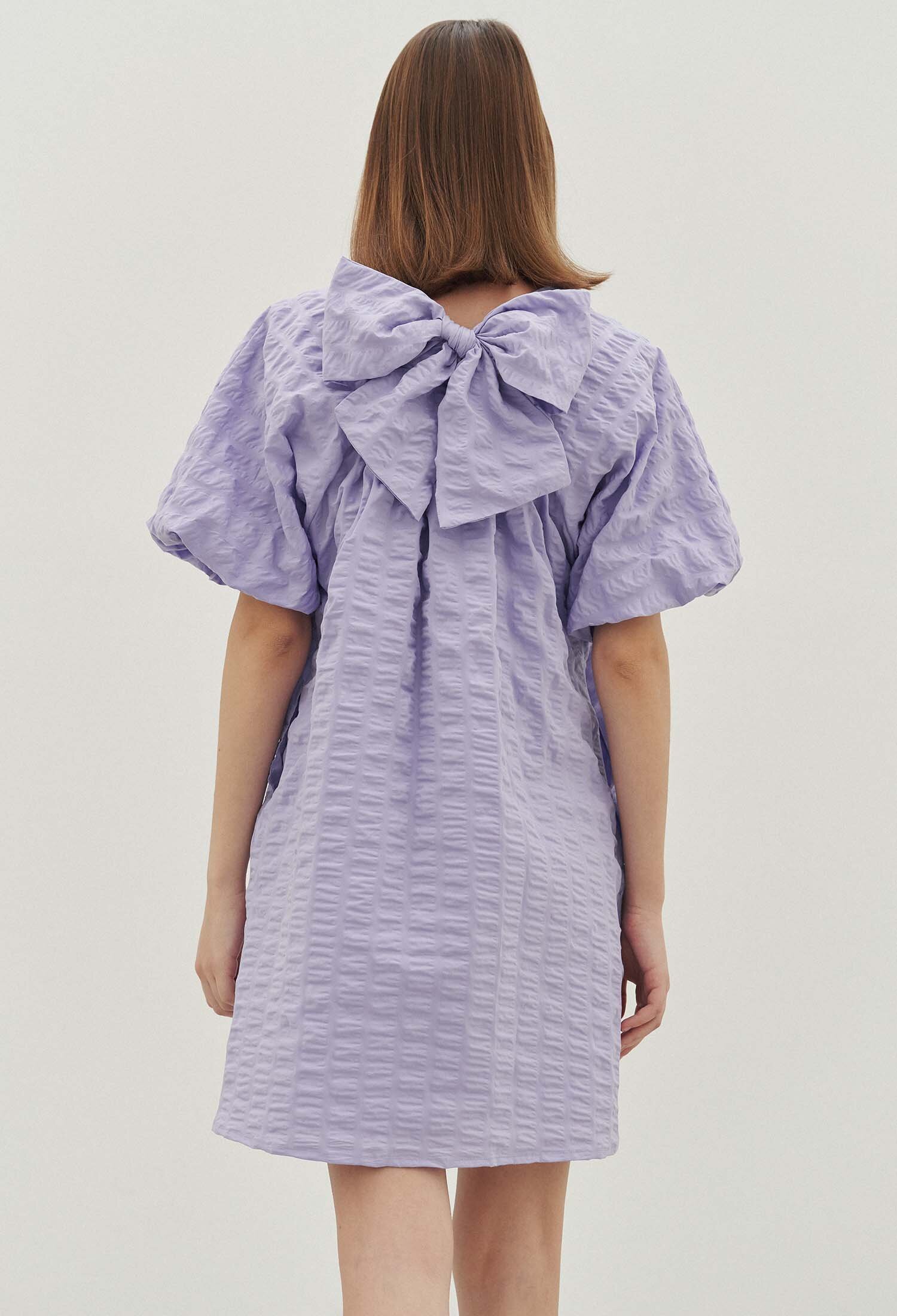 Ciel Seersucker Minidress (Soft Lilac)
