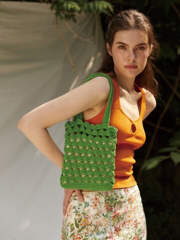 쥬리 크로셰 토트 (3컬러)