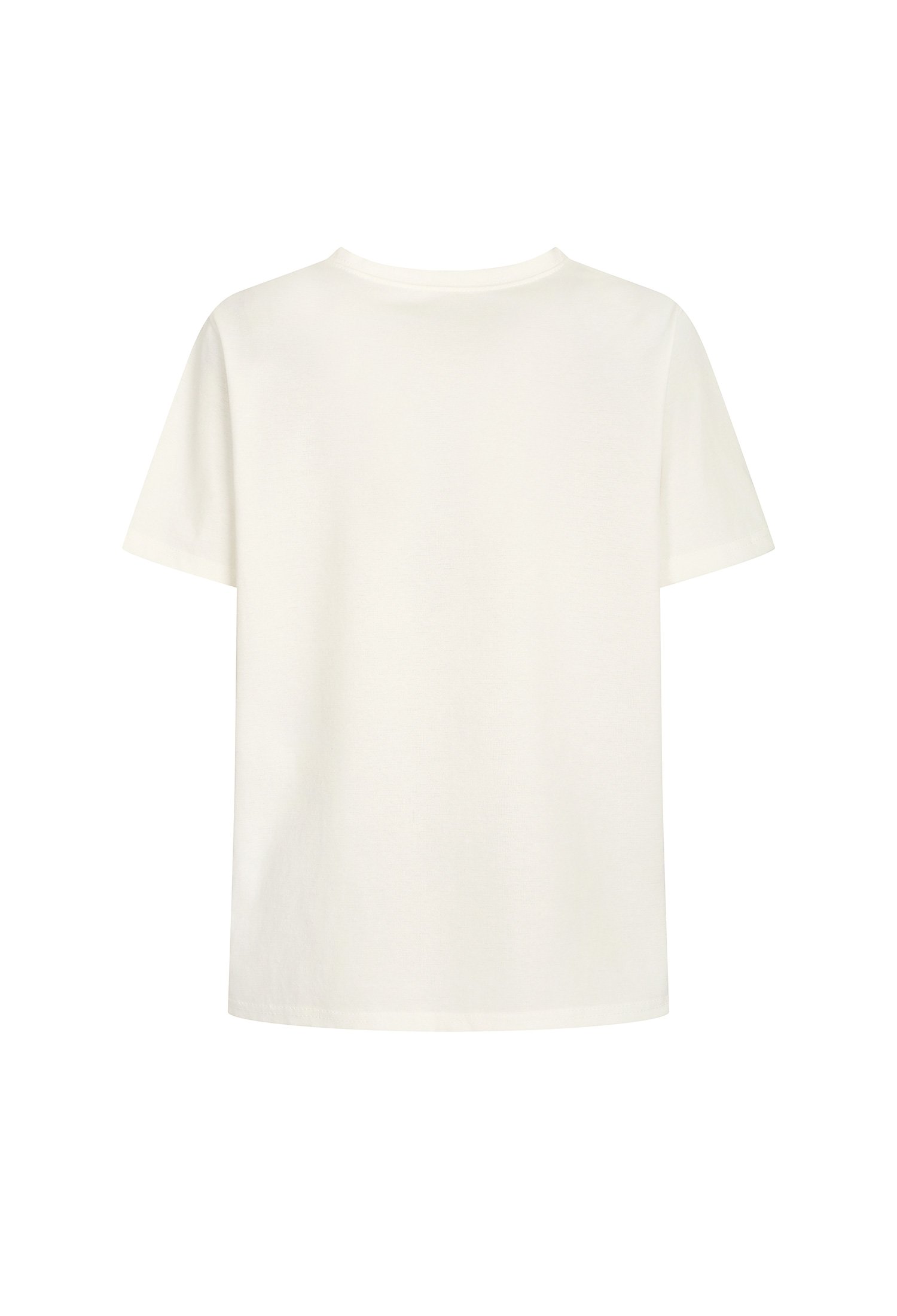 오버핏 프린트 슬릿 티셔츠 (WHITE)