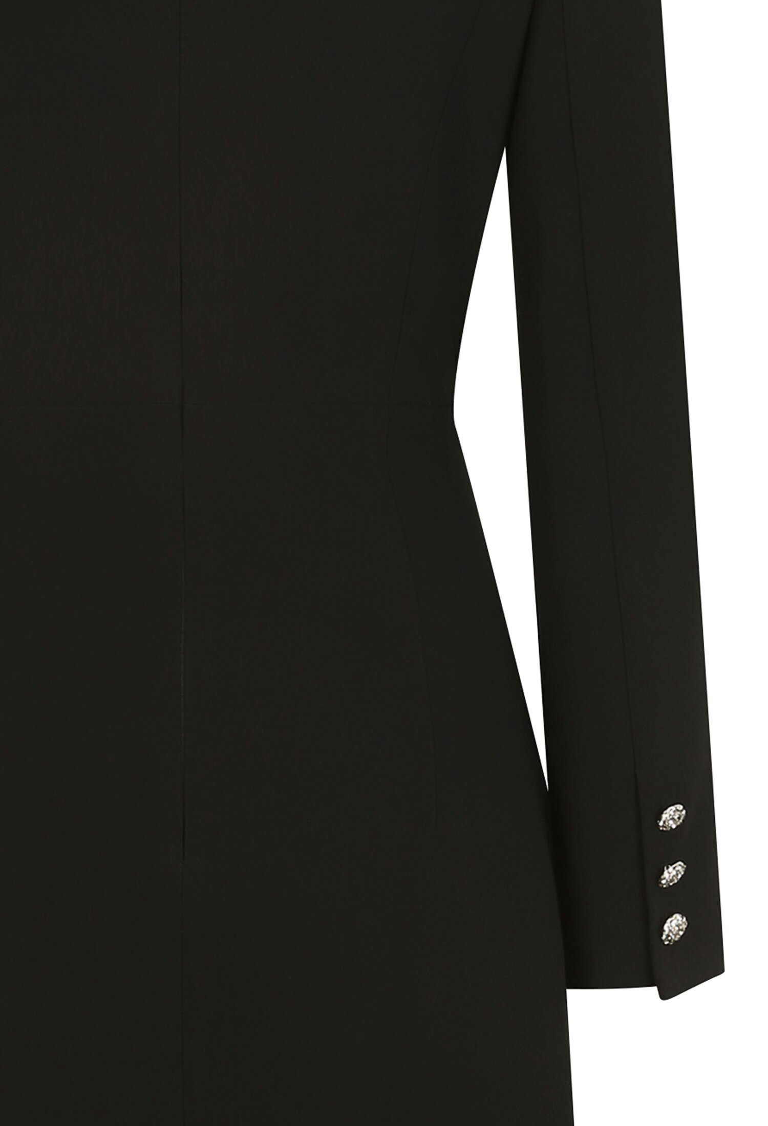 턱 디테일 테일러드 원피스 (BLACK)