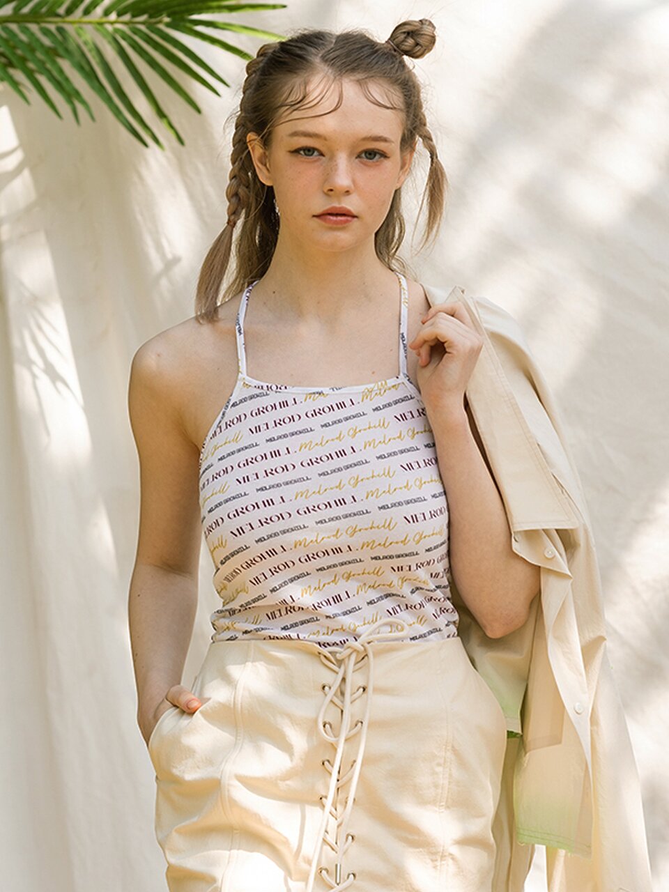 lettering cross sleeveless_[WHITE]
