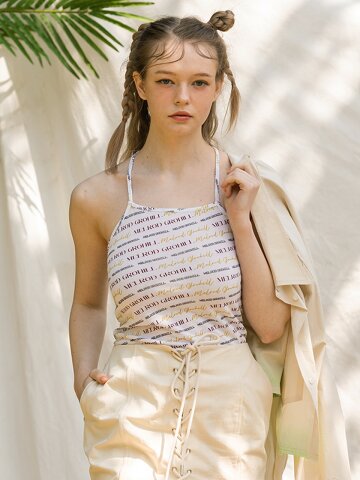 lettering cross sleeveless_[WHITE]