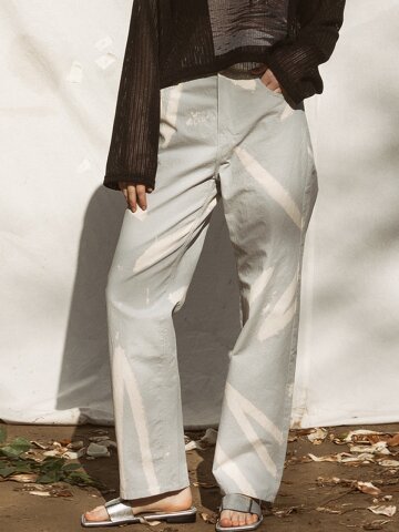 hand bleach pants_[SKY]
