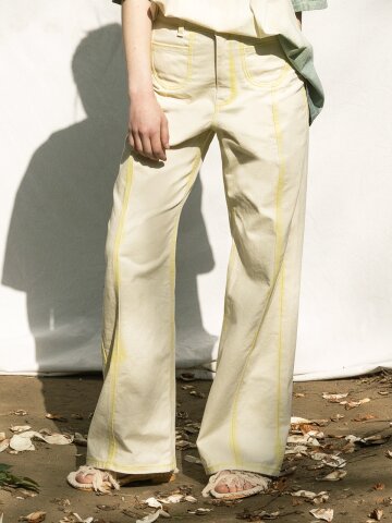 pocket dyeing pants_[LEMON]