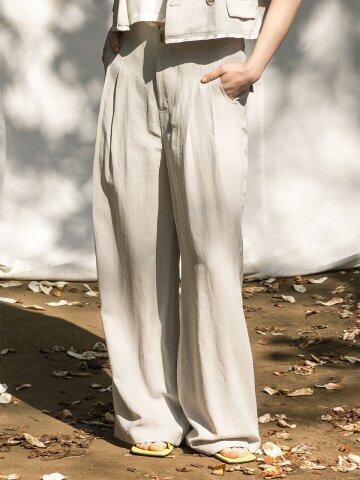 lettering wide pants