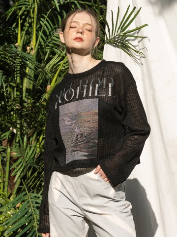 surfing back cross knit_[BLACK]