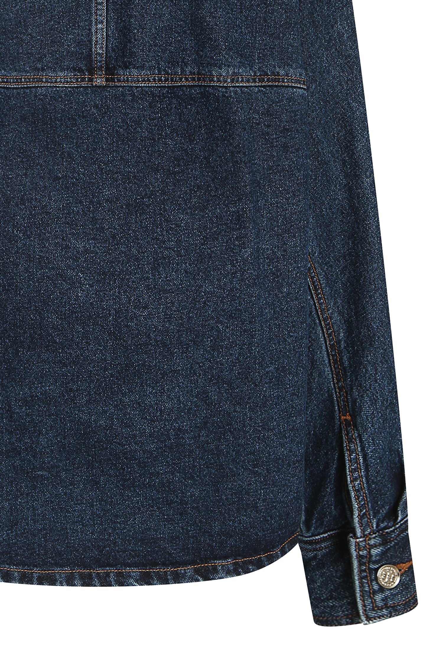 라운드넥 패치 포켓 데님 재킷 (BLUE)