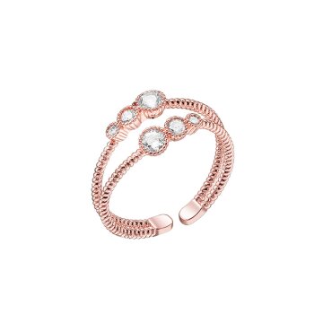 크로노스 CRJ4007R-RG 2링큐빅 반지