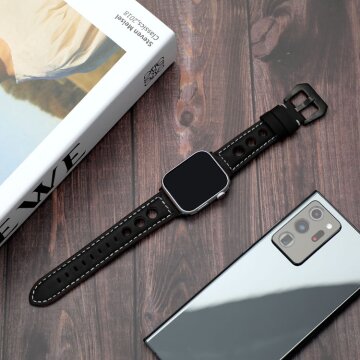 발렌티노루디 VRA245-BK 애플워치스트랩 오일피 프리미엄 가죽밴드 7 6 5 4 3 2 1 SE 세대 38 40 41 42 44 45mm