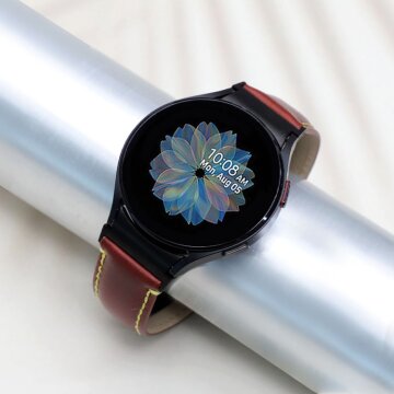 발렌티노루디 VRG115-BR 갤럭시워치 4 전용 오일피 프리미엄 가죽밴드 스트랩 20mm