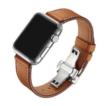 크로노스 CRA212-BR 애플워치 스트랩 프리미엄 가죽밴드 6 5 4 3 2 1 SE 세대 38 40 42 44mm