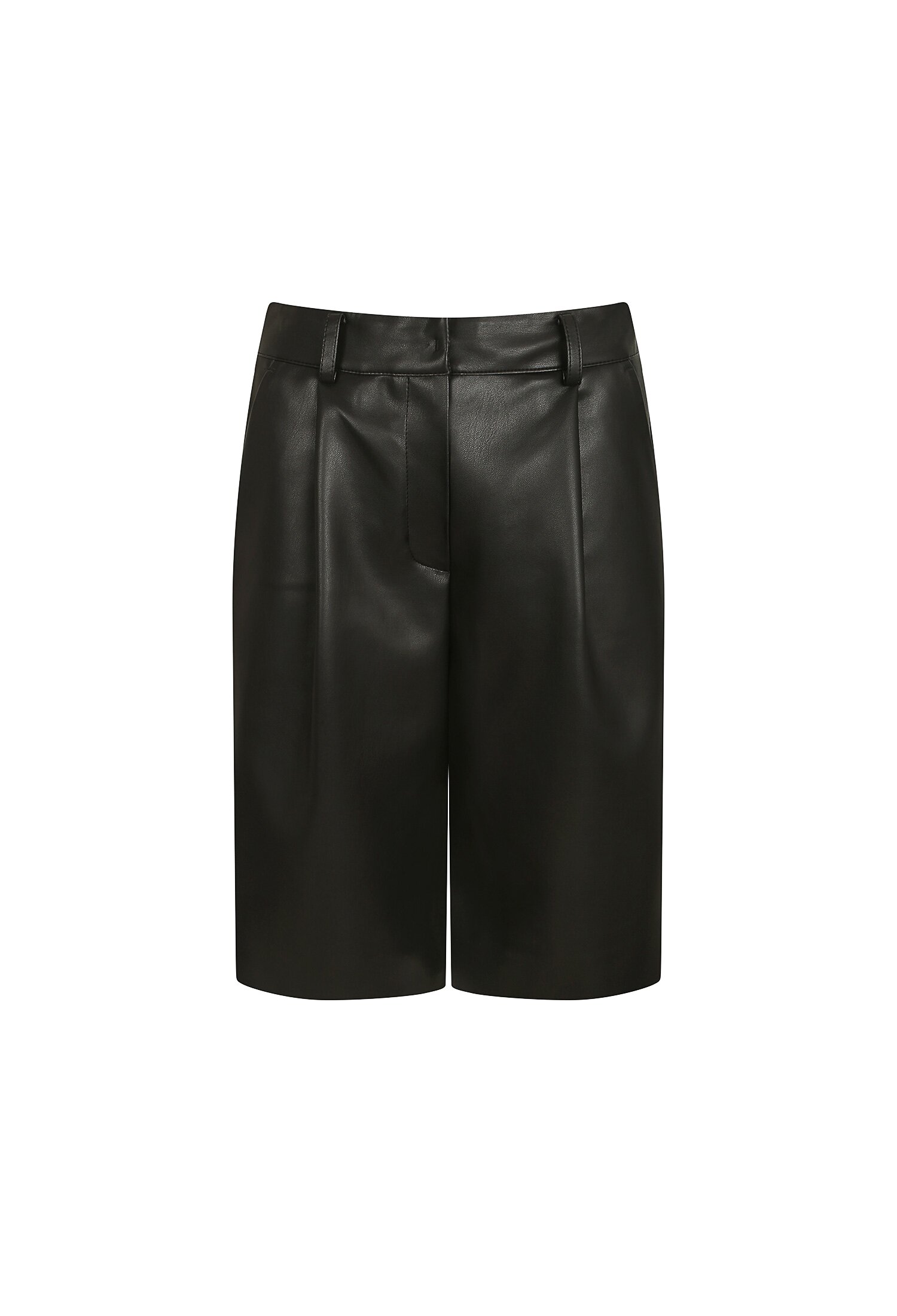 에코 레더 버뮤다 팬츠 (BLACK)