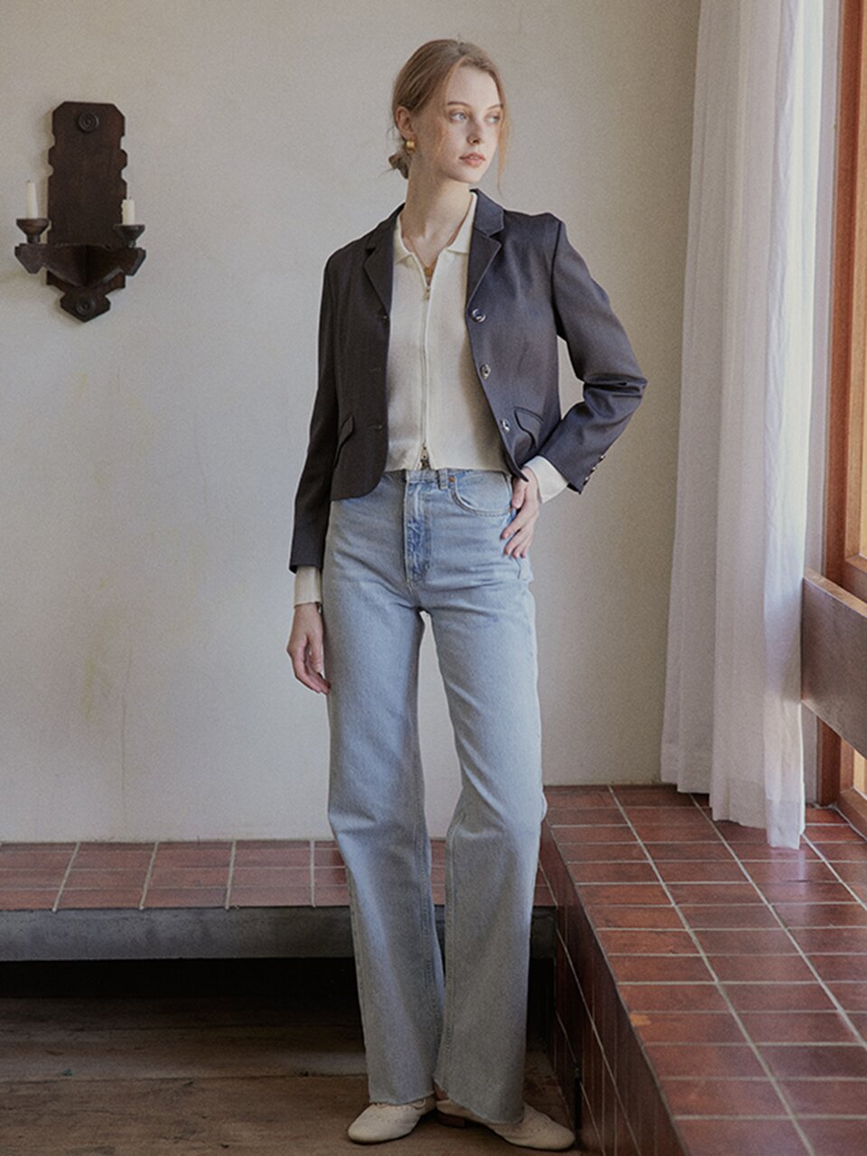 Mary chic straight fit denim pants