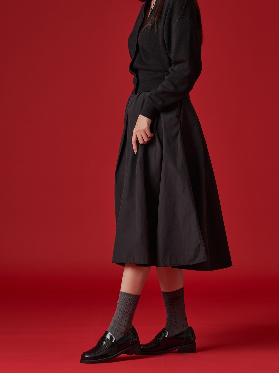 plain classic  penny loafer black