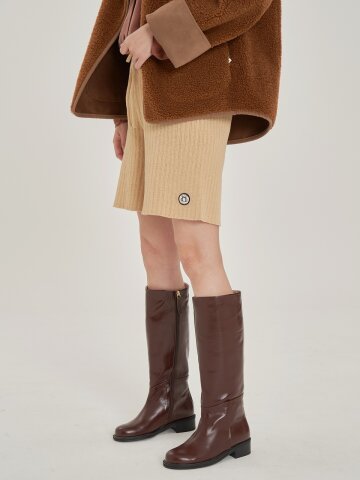 city round riding boots brown