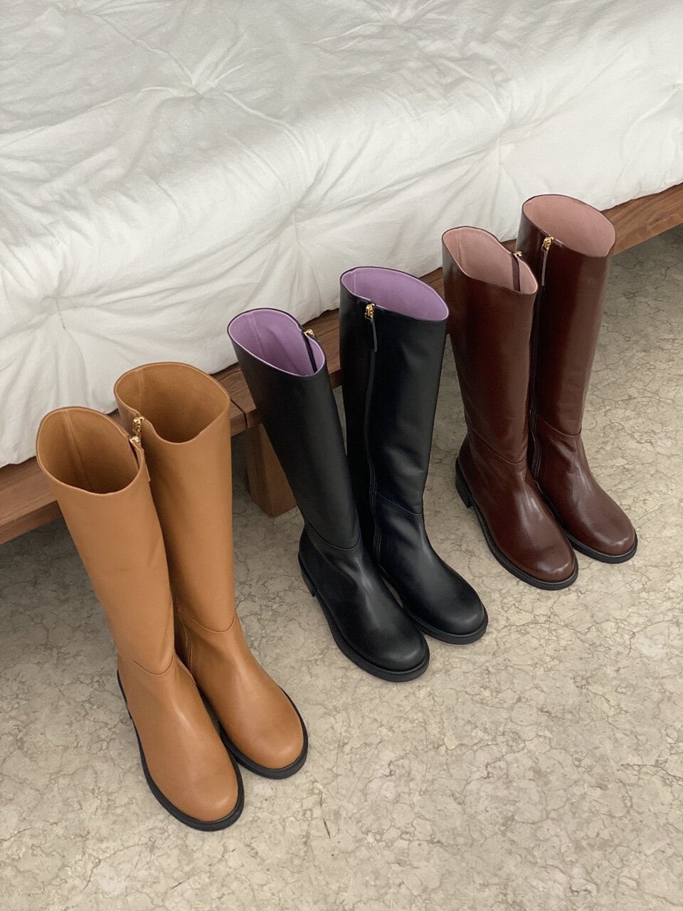 city round riding boots black