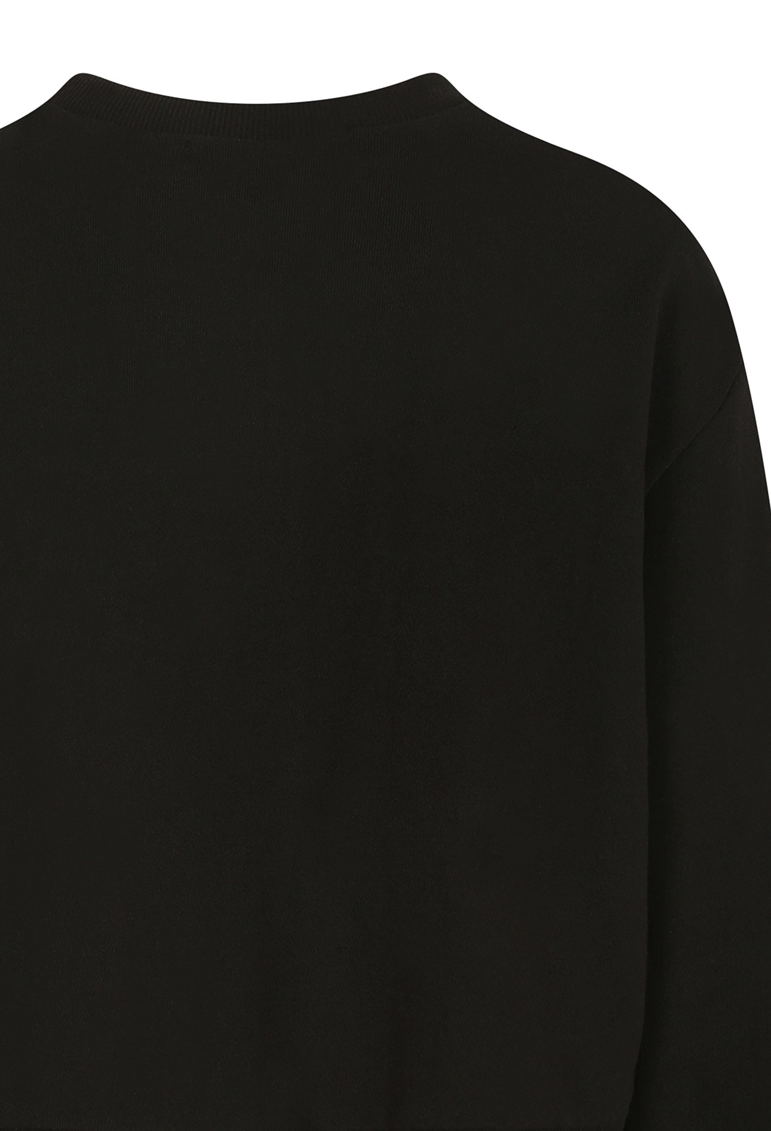 프린트 크롭 맨투맨 티셔츠 (BLACK)