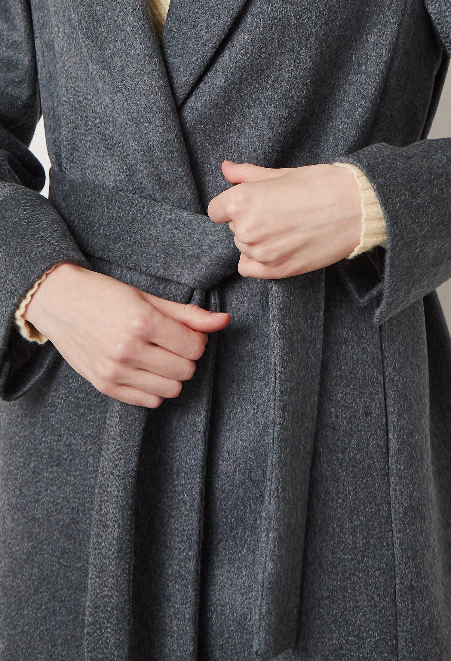 캐시미어 루즈핏 롱 코트 (BLUE)