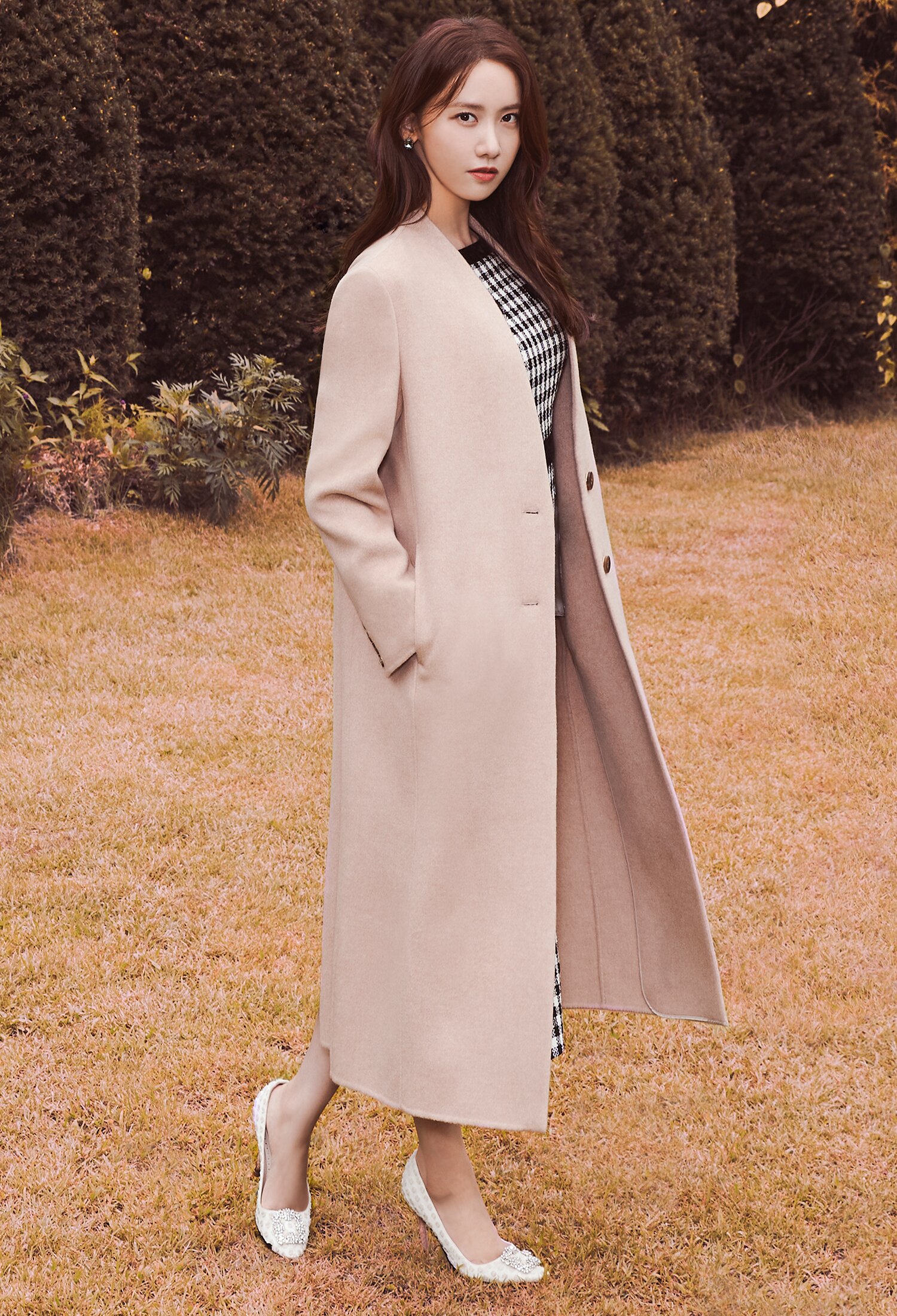 논칼라 트라페즈 롱 코트 (BEIGE)