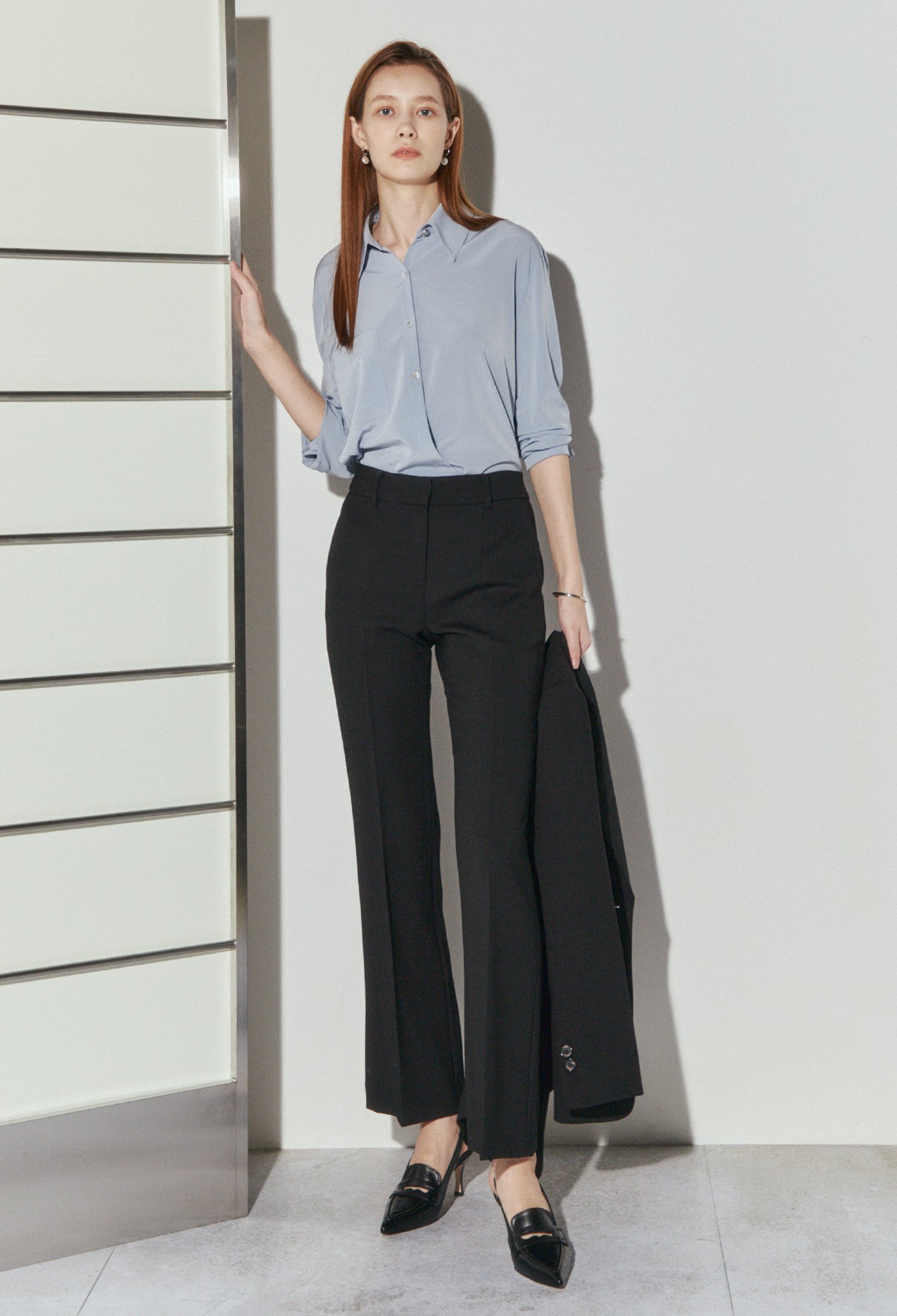 롱 부츠컷 슬랙스 (BLACK)