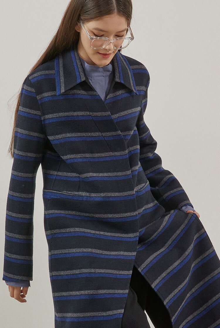 Colombo Coat _BLACK STRIPE