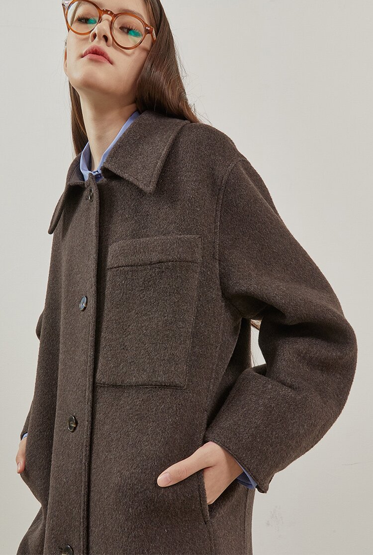 Back Slit Coat _DARK BROWN