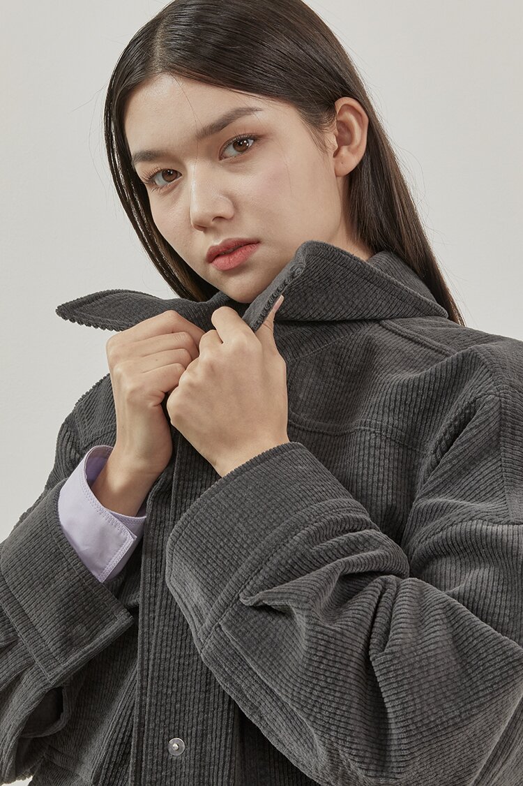 Downy Corduroy Jacket _CHARCOAL