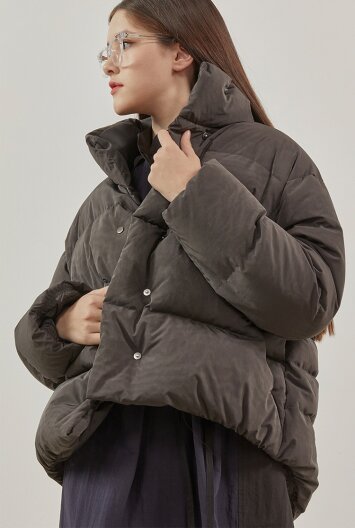 Goose Goose Down Jumper_DEEP BROWN