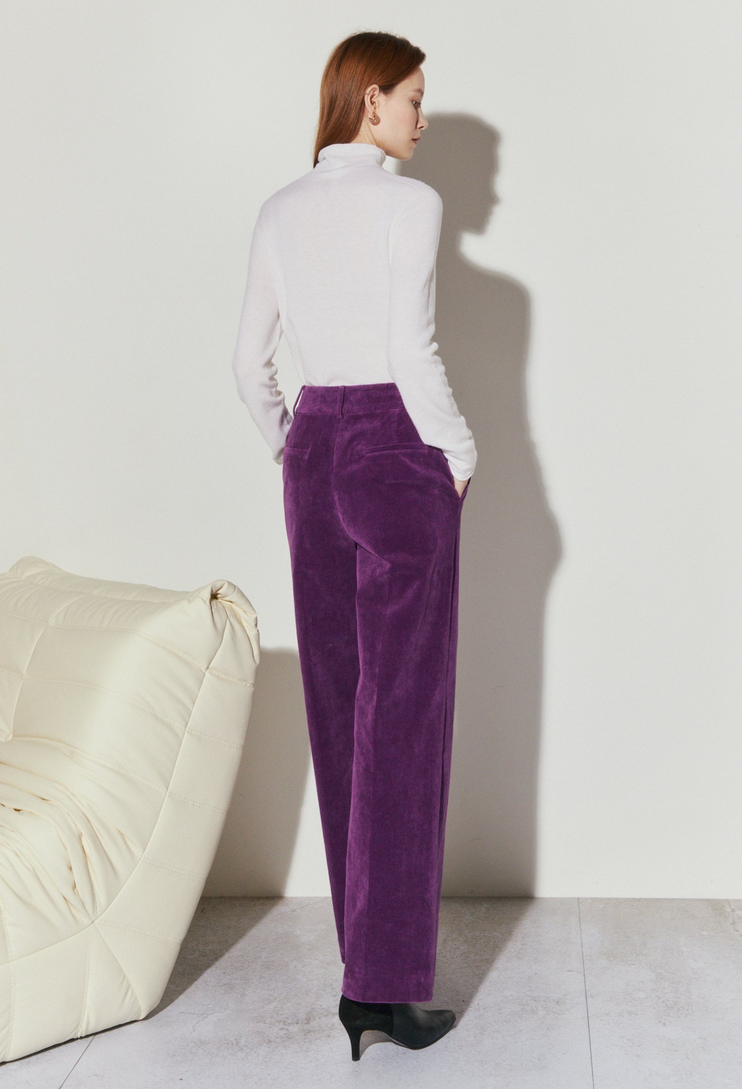 코듀로이 와이드 팬츠 (VIOLET)