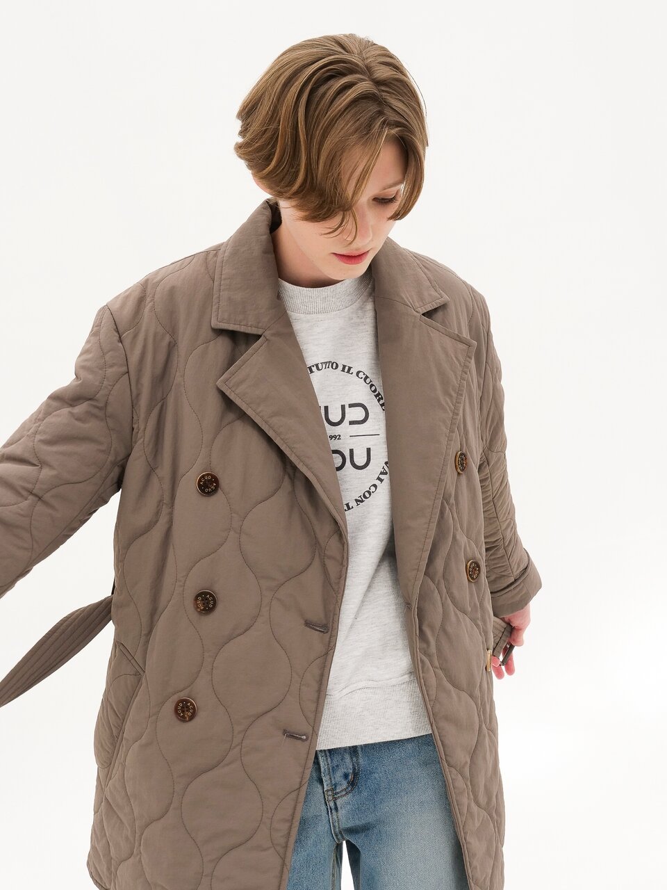 Padding Half Coat _Black