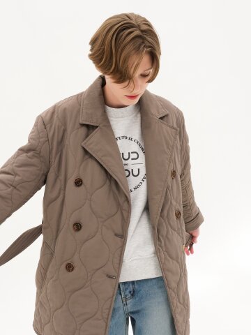 Padding Half Coat _L.Brown