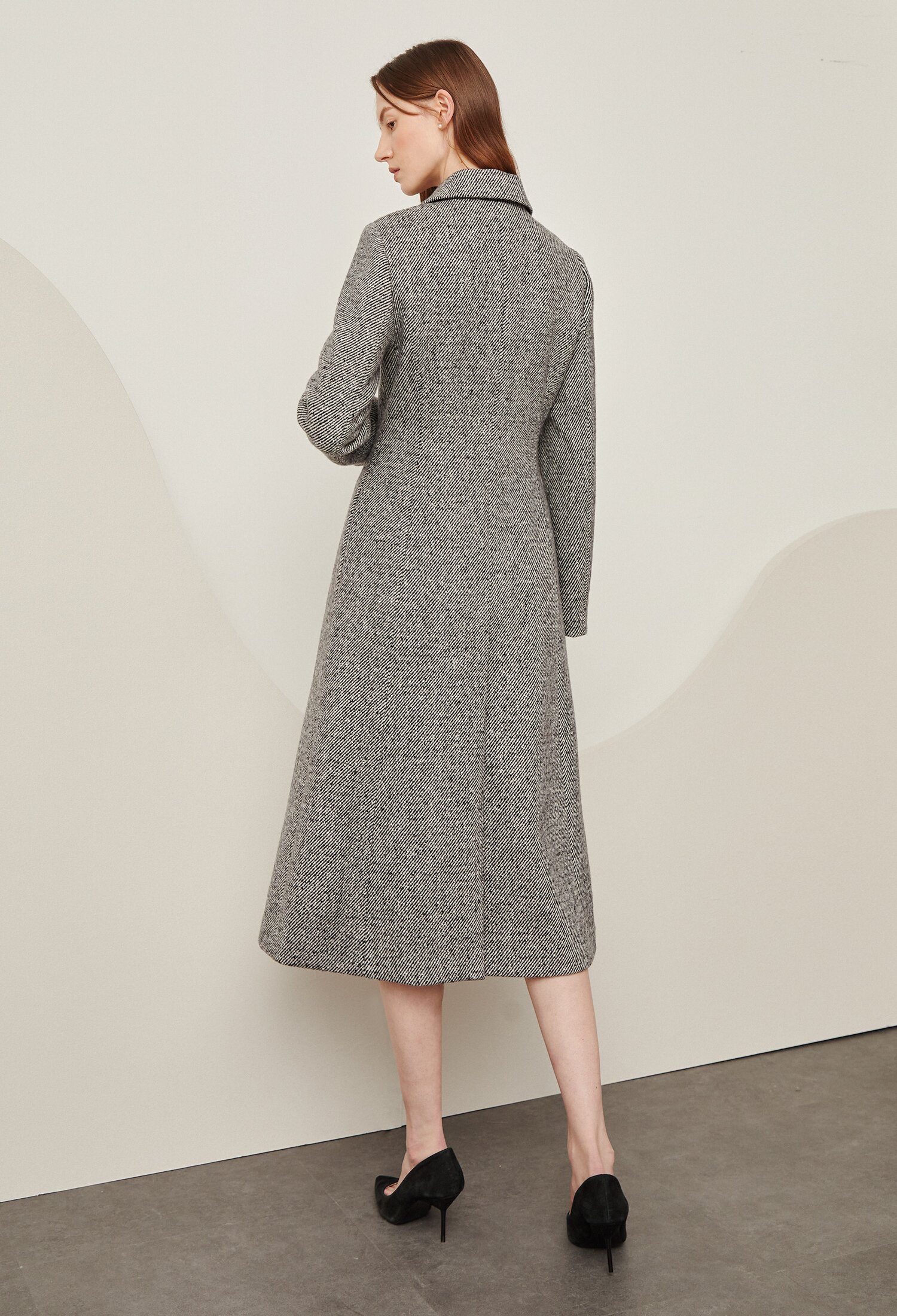 트윌 메탈 슬림 코트 (BLACK)