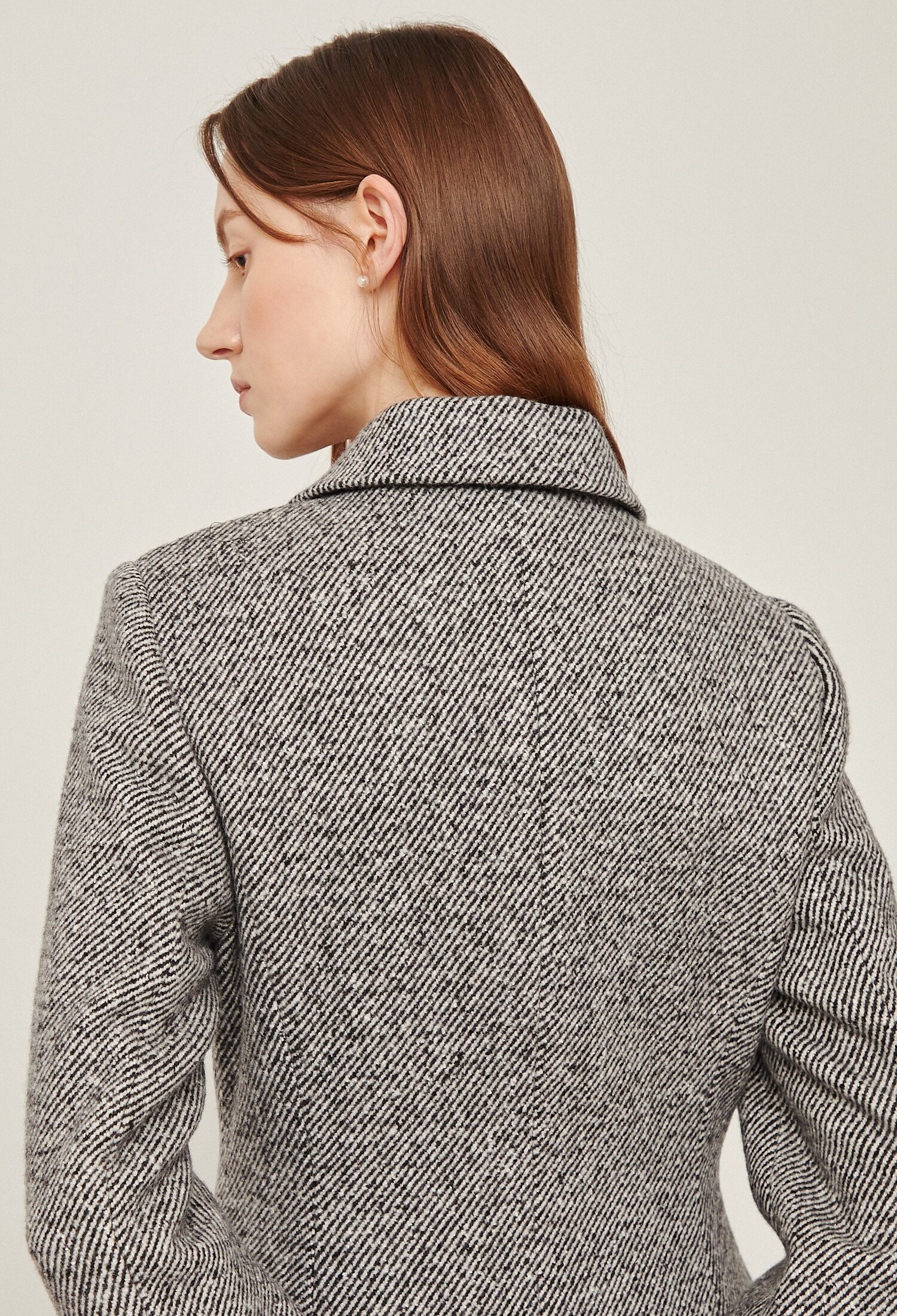 트윌 메탈 슬림 코트 (BLACK)