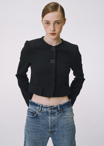 TWEED CLASSIC JACKET (BLACK)