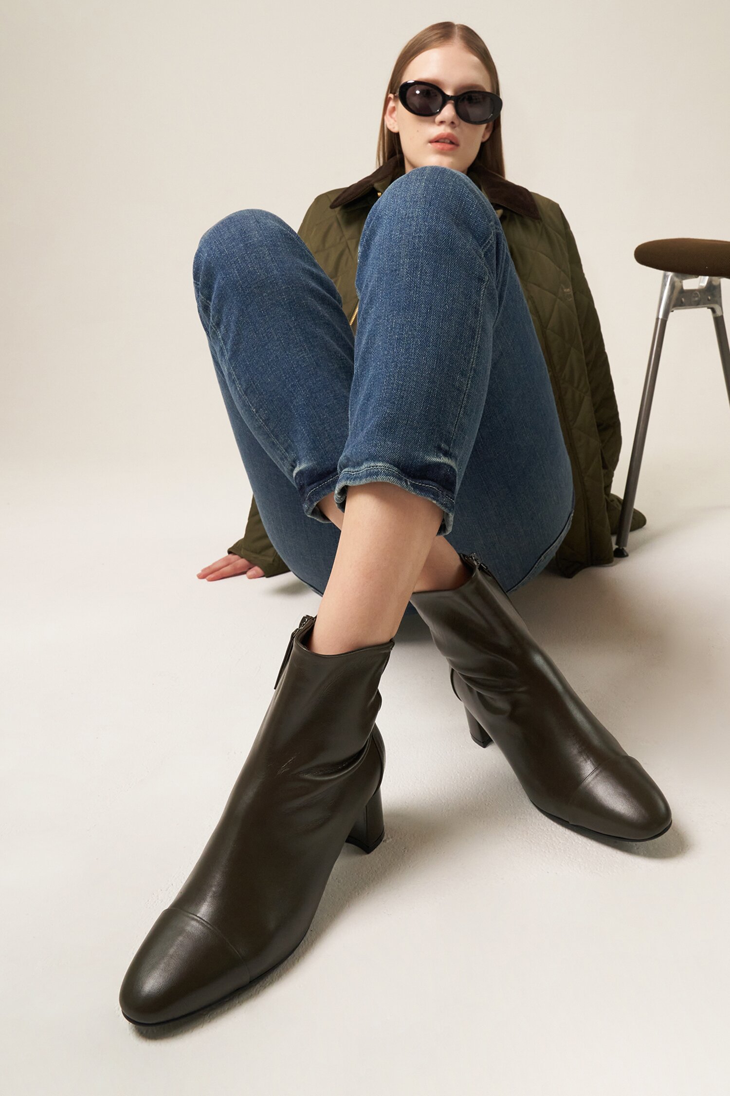 Charlotte Ankle Boots Khaki