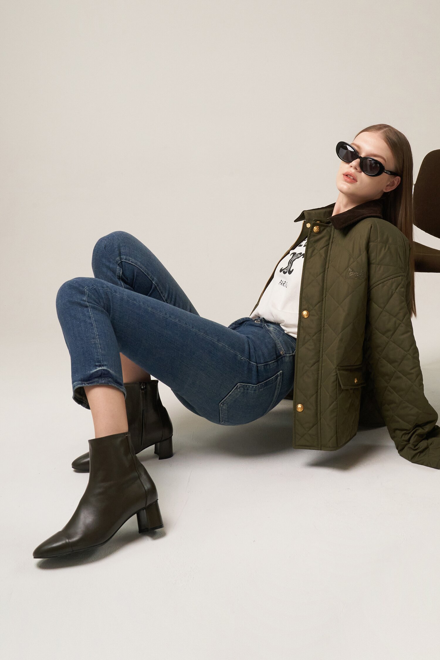 Charlotte Ankle Boots Khaki