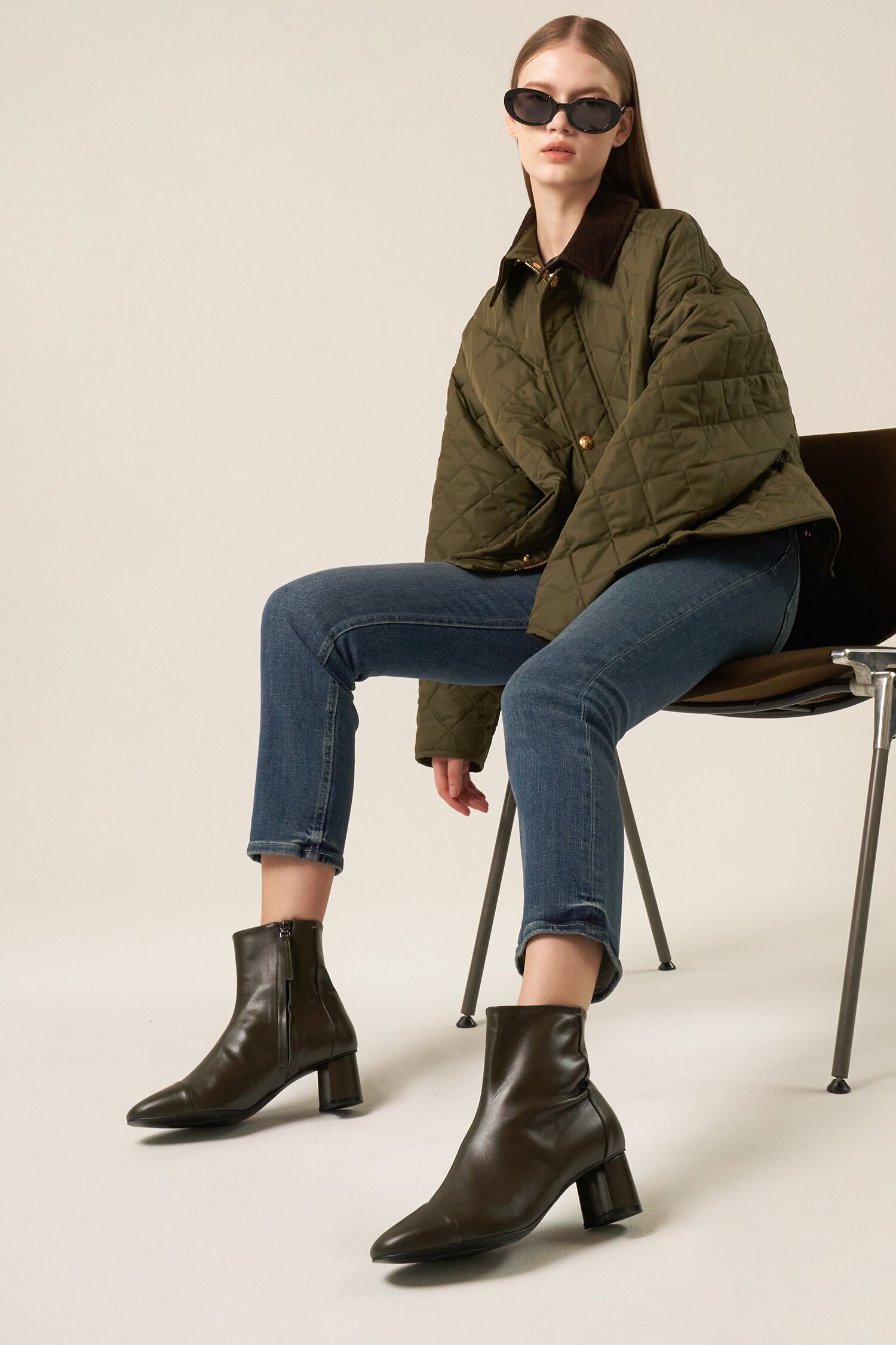Charlotte Ankle Boots Khaki