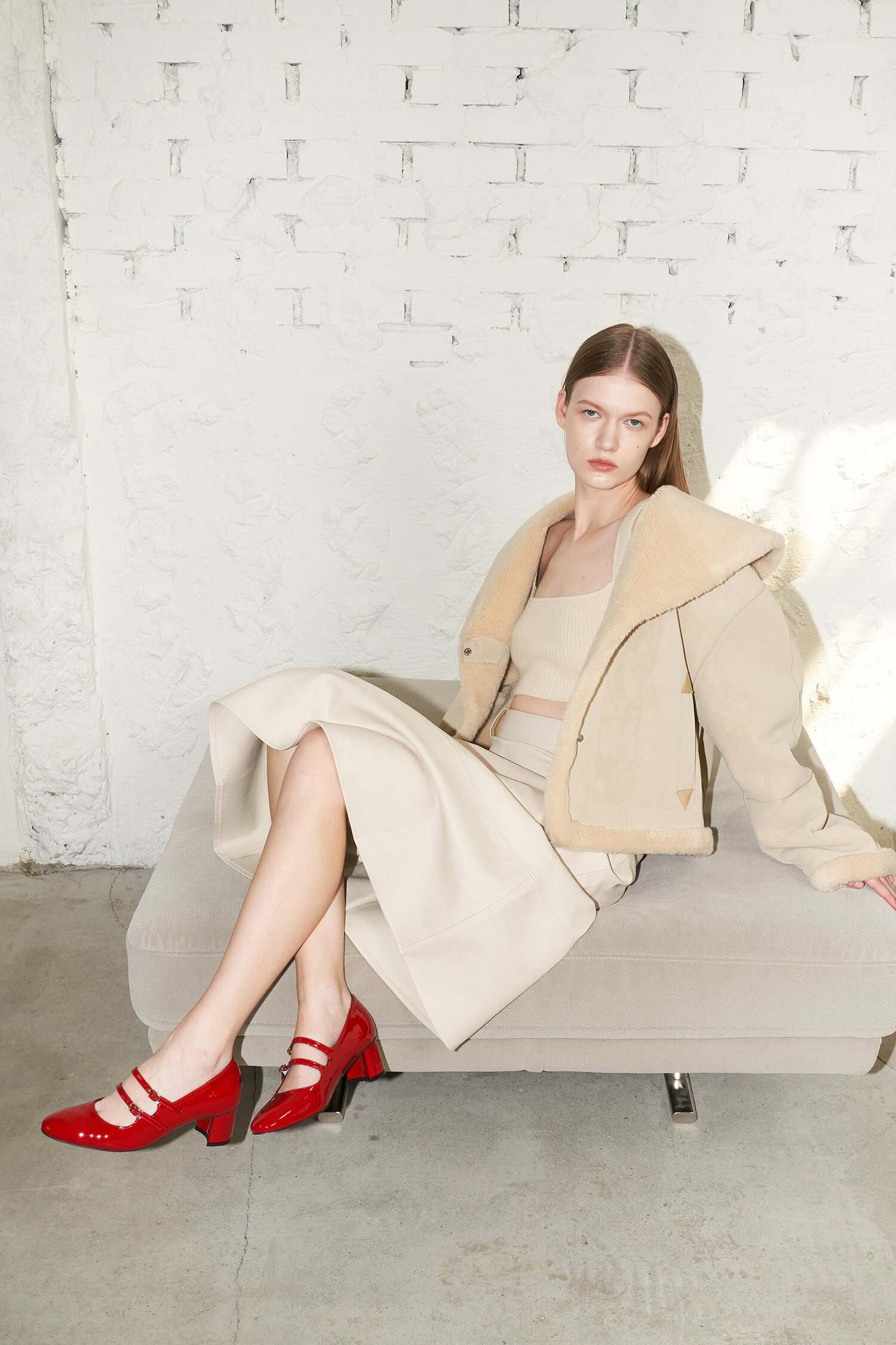 Carrie Mary Jane Pumps Red